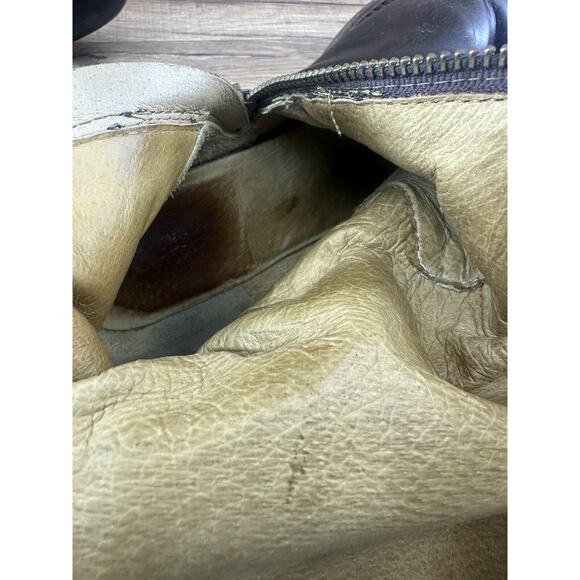 Frye Melissa Harness Black Brown Leather Inside Zip Up Riding Boots Womens 9B - Picture 7 of 8